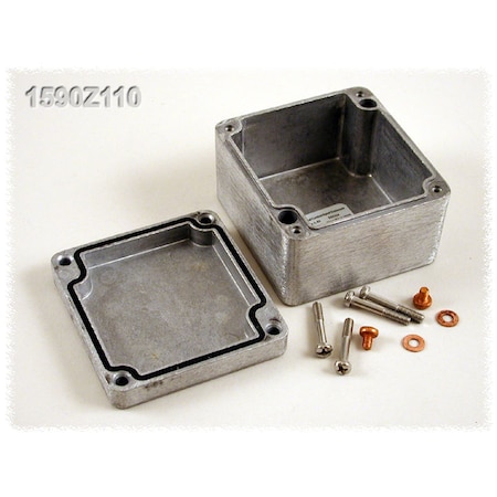 Hammond Screws Electrical Enclosures, 2.94 in H, 2.05 in D, 3.14 in W, 4, 4X, 6, 6P, 12 & 13, Aluminum 1590Z110